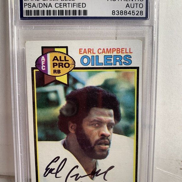 1979 TOPPS HOF EARL CAPMBELL AUTO AUTOGRAPH SIGNED ROOKIE RC #390 PSA/DNA OILERS - Picture 1 of 2